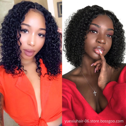 CELIE Brazilian Virgin Human Hair Curly BOB Wigs Lace Front Alipearl Glueless Cheap Short BOB Human Hair Virgin Wigs
